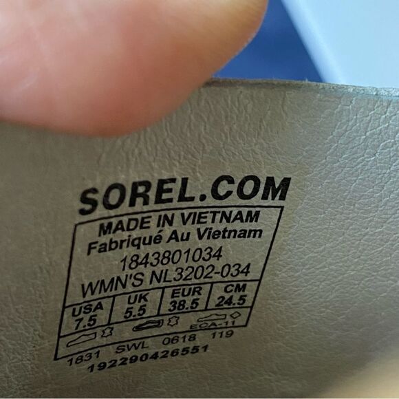 SOREL Ella Metallic silver gray Leather flats sandals size 7.5 Never Worn! - Picture 9 of 10